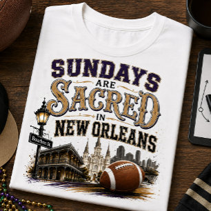Sonntage sind heilig im New Orleans Football Tri-Blend Shirt