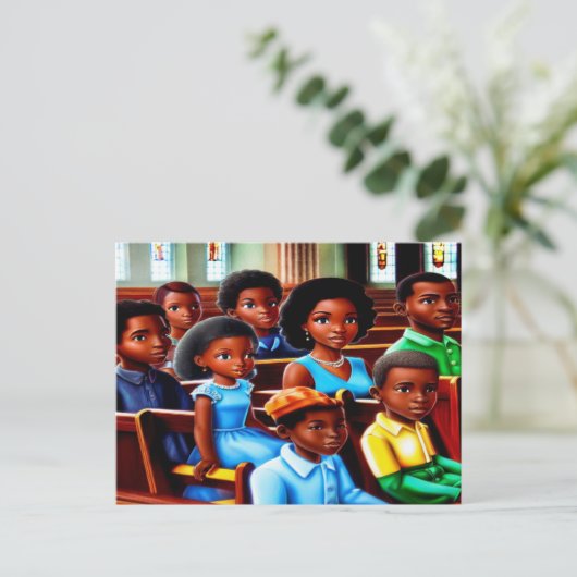 Sonntagmorgen Christliche Postkarte (Stehend Vorderseite)