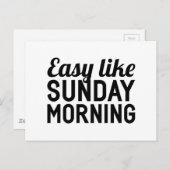 Sonntagmorgen Postkarte (Vorne/Hinten)