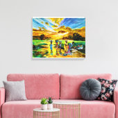 Sonntagmorgen von Ini Brown Leinwanddruck (Insitu (Wohnzimmer))