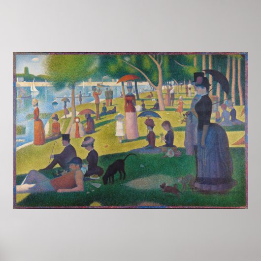 Sonntagnachmittag auf der Insel La Grande Jatte Poster (Vorne)