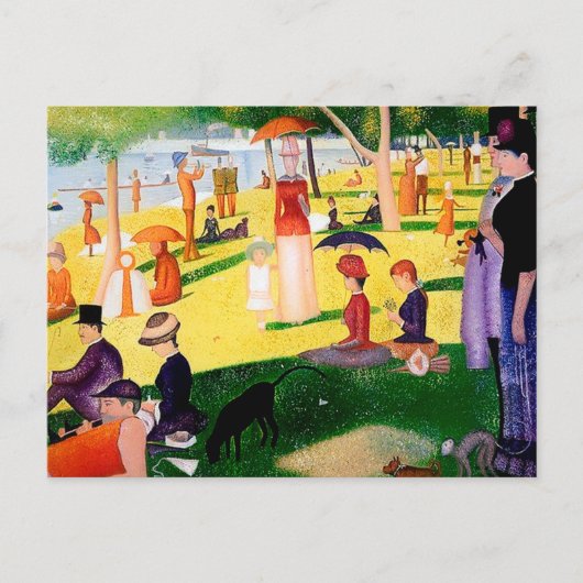 Sonntagnachmittag auf der Insel La Grande Jatte Postkarte (Vorderseite)