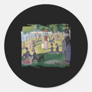 Sonntagnachmittag auf La Grande Jatte Runder Aufkleber