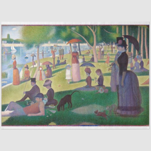 Sonntagnachmittag in La Grande Jatte, Seurat Seidenpapier (Vorderseite)