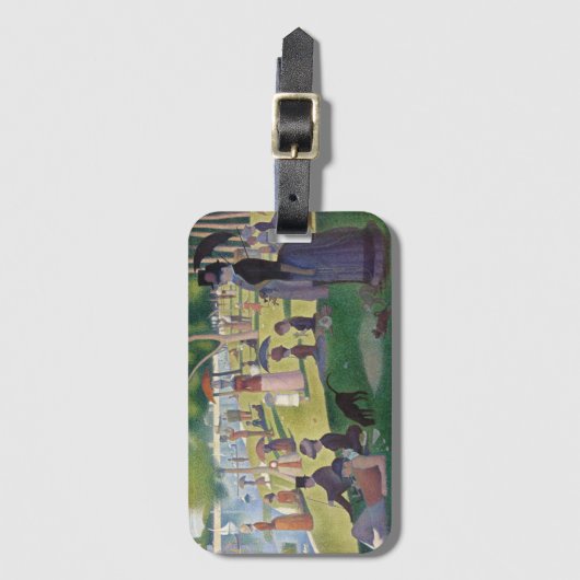 Sonntagnachmittag Seurat Neo Impressionist Malerei Gepäckanhänger (Vorderseite Vertikal)