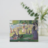 Sonntagnachmittag Seurat Neo Impressionist Malerei Postkarte (Stehend Vorderseite)