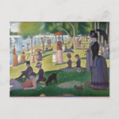 Sonntagnachmittag Seurat Neo Impressionist Malerei Postkarte (Vorderseite)