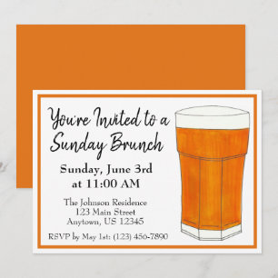 Sonntags-Frühstück Brunch Orangesaft Orangensaft Einladung