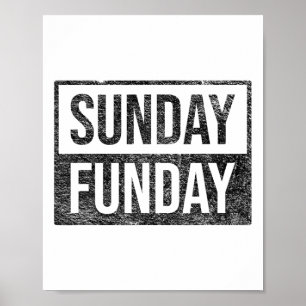 Sonntags-Fun-Brunch-Football-Sport-BBQ-Kirche Poster