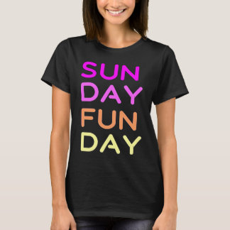 SONNTAGS FUN DAY Sport Football Grafik Buchstaben T-Shirt