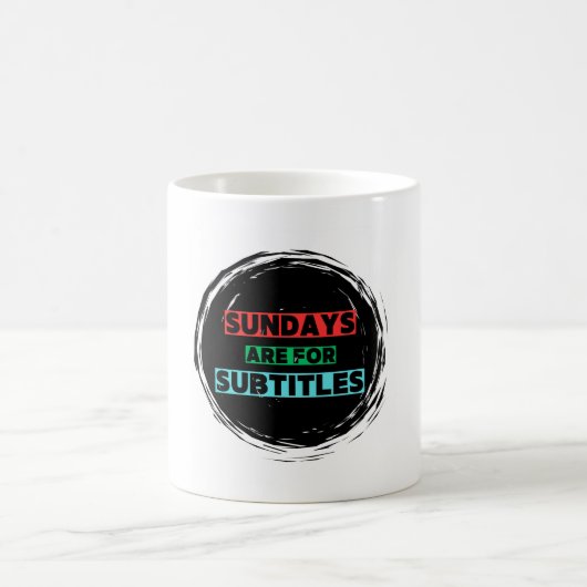 Sonntags sind für Untertitel Coffee Tasse (Mittel)