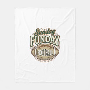Sonntags-Spaß-Fußball-Vintage-Shirt-Design_1 Fleecedecke