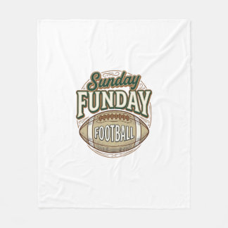 Sonntags-Spaß-Fußball-Vintage-Shirt-Design_1 Fleecedecke