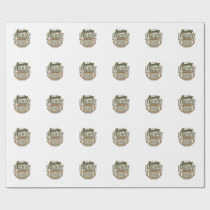 Sonntags-Spaß-Fußball-Vintage-Shirt-Design_1 Geschenkpapier