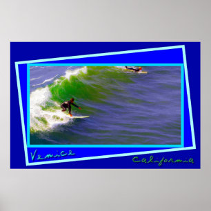 Sonntags-Surfer in Venedig Kalifornien Poster