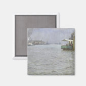 Sonntagsatmosphäre auf der Elbe Magnet (Vorderseite/Rückseite)