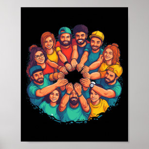 Sonntagsaufkleber für soziale Gerechtigkeit Poster