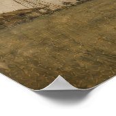 Sonntagsausflug auf einem Zebra Poster (Ecke)
