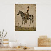 Sonntagsausflug auf einem Zebra Poster (Küche)
