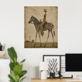 Sonntagsausflug auf einem Zebra Poster (Heimbüro)