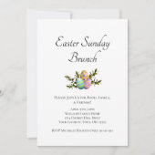 Sonntagsbrunch Elegante Ostereier Einladung (Vorderseite)