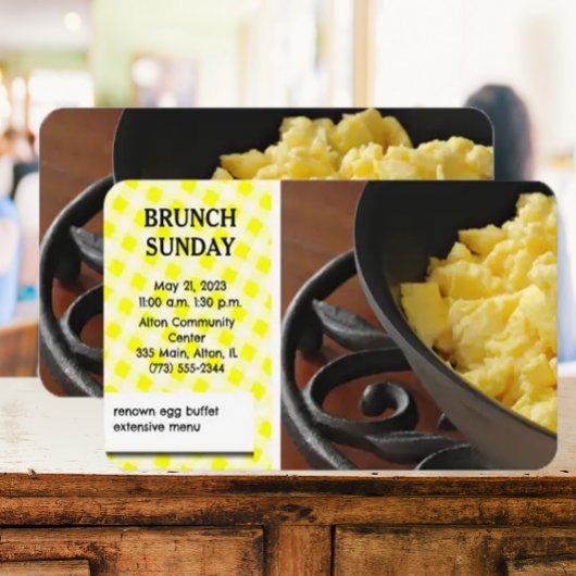Sonntagsbrunch-Flyer Begleitkarte