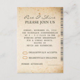 Sonntagsbrunch Zusätzliche Hochzeitskarten Einladung