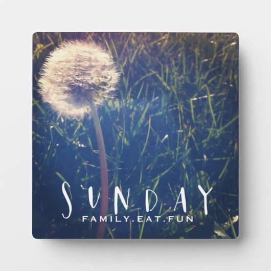 Sonntagsfamilie isst Spaß Fotoplatte (Vorderseite)