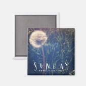 Sonntagsfamilie isst Spaß Magnet (Vorderseite/Rückseite)