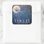 Sonntagsfamilie isst Spaß Quadratischer Aufkleber (Tasche)