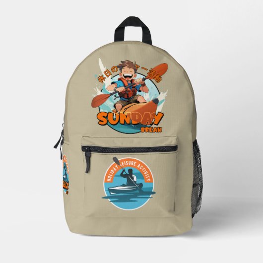 Sonntagspause | bedruckter rucksack (Vorderseite)