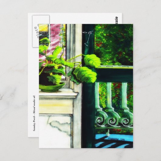 Sonntagsporch - Postkarte (Vorne/Hinten)