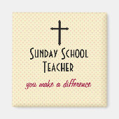 Sonntagsschullehrer Magnet (Vorne)