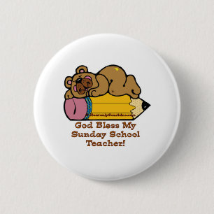 Sonntagsschullehrer Pencil Button