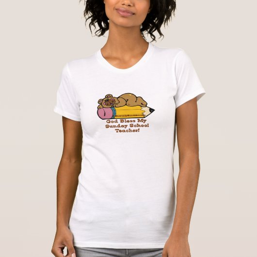 Sonntagsschullehrer Pencil T-Shirt (Vorderseite)