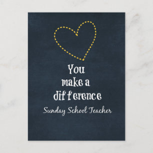 Sonntagsschullehrer Postkarte