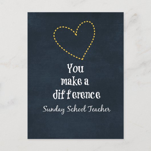 Sonntagsschullehrer Postkarte (Vorderseite)