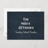 Sonntagsschullehrer Postkarte (Vorne/Hinten)