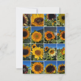 Sonntagssonnenblumen-Collage Mitteilungskarte