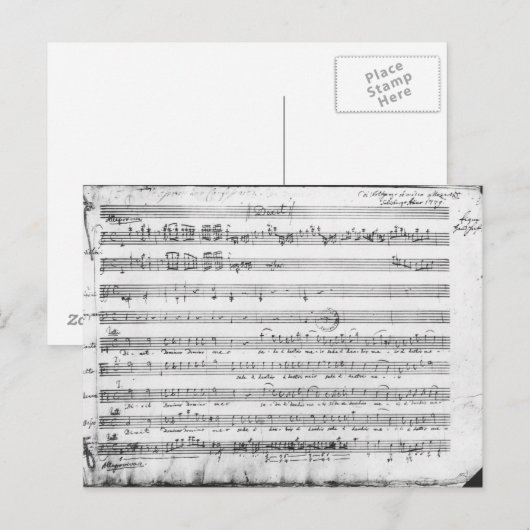 Sonntagsvespers, 1779 postkarte (Vorne/Hinten)