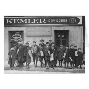 Sonntagszeitungen austragen, 1909