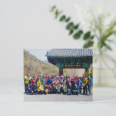 Sonntagvormittag Wandergruppe Postkarte (Stehend Vorderseite)