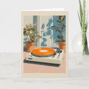 Sonntellerplatte mit orangener Vinyl Karte