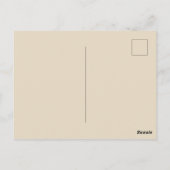 Sonntellerplatte mit orangener Vinyl Postkarte (Rückseite)