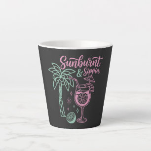 Sonnverbrannt und trinkend Hemd Lustiger Sommer St Milchtasse