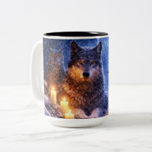 Sonnwende Inspirierter Wolf Rabe und Eule