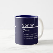 Sonny Boy Personalized Name Definition Zweifarbige Tasse (VorderseiteRechts)