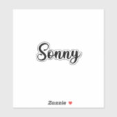 Sonny Name - Handgeschriebene Kalligrafie Aufkleber (Blatt)