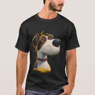 Sonny Pup — Retro-Hund mit gelber Sonnenbrille T-Shirt