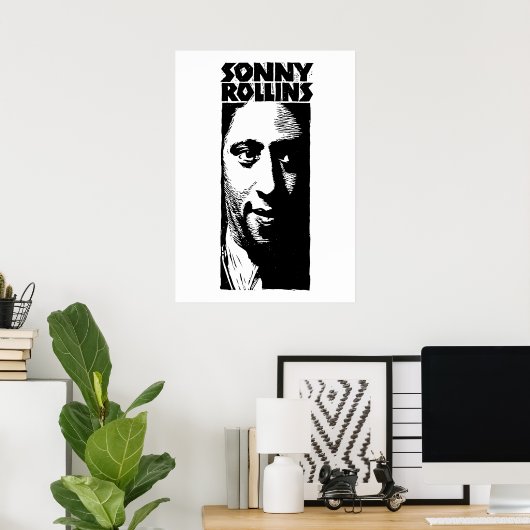 Sonny Rollins Illustriert Poster (Heimbüro)